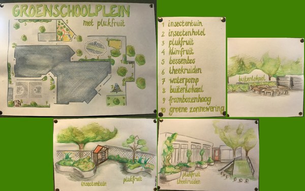 Bassisschool KC de Bolster krijgt groen schoolplein met plukfruit en een buitenlokaal
